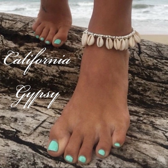 Conch Shell Boho hippie festival beach anklet🌈 - Picture 3 of 3